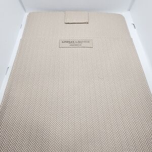 Lindsay Albanese Tablet Holder, Cream/beige Herringbone